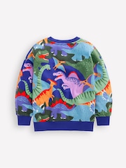 Boden Blue 100% Cotton Printed Comfy Sweatshirt - Image 2 of 3