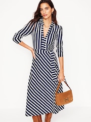 Boden Blue Imogen Collared Jersey Dress - Image 1 of 6
