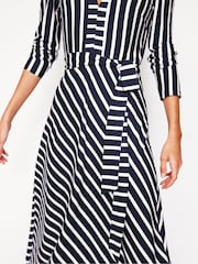Boden Blue Imogen Collared Jersey Dress - Image 2 of 6