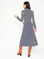 Boden Blue Imogen Collared Jersey Dress - Image 3 of 6