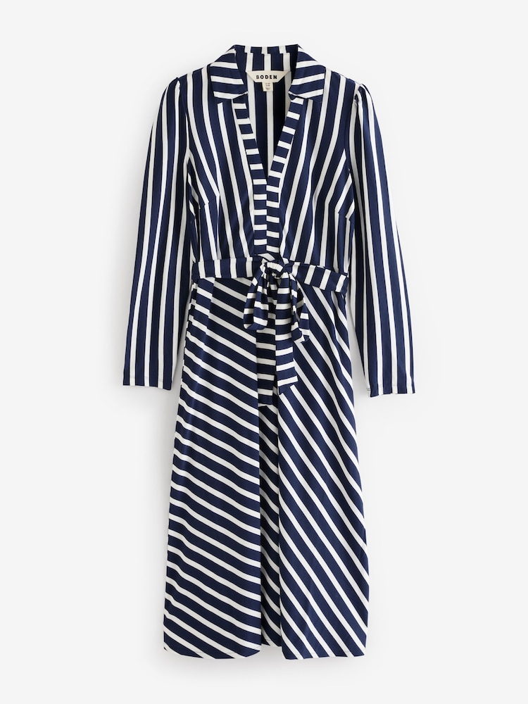 Boden Blue Imogen Collared Jersey Dress - Image 6 of 6