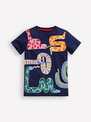 Boden Blue 100% Cotton Glow In The Dark T-shirt - Image 1 of 3