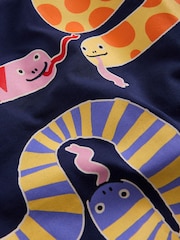 Boden Blue 100% Cotton Glow In The Dark T-shirt - Image 3 of 3