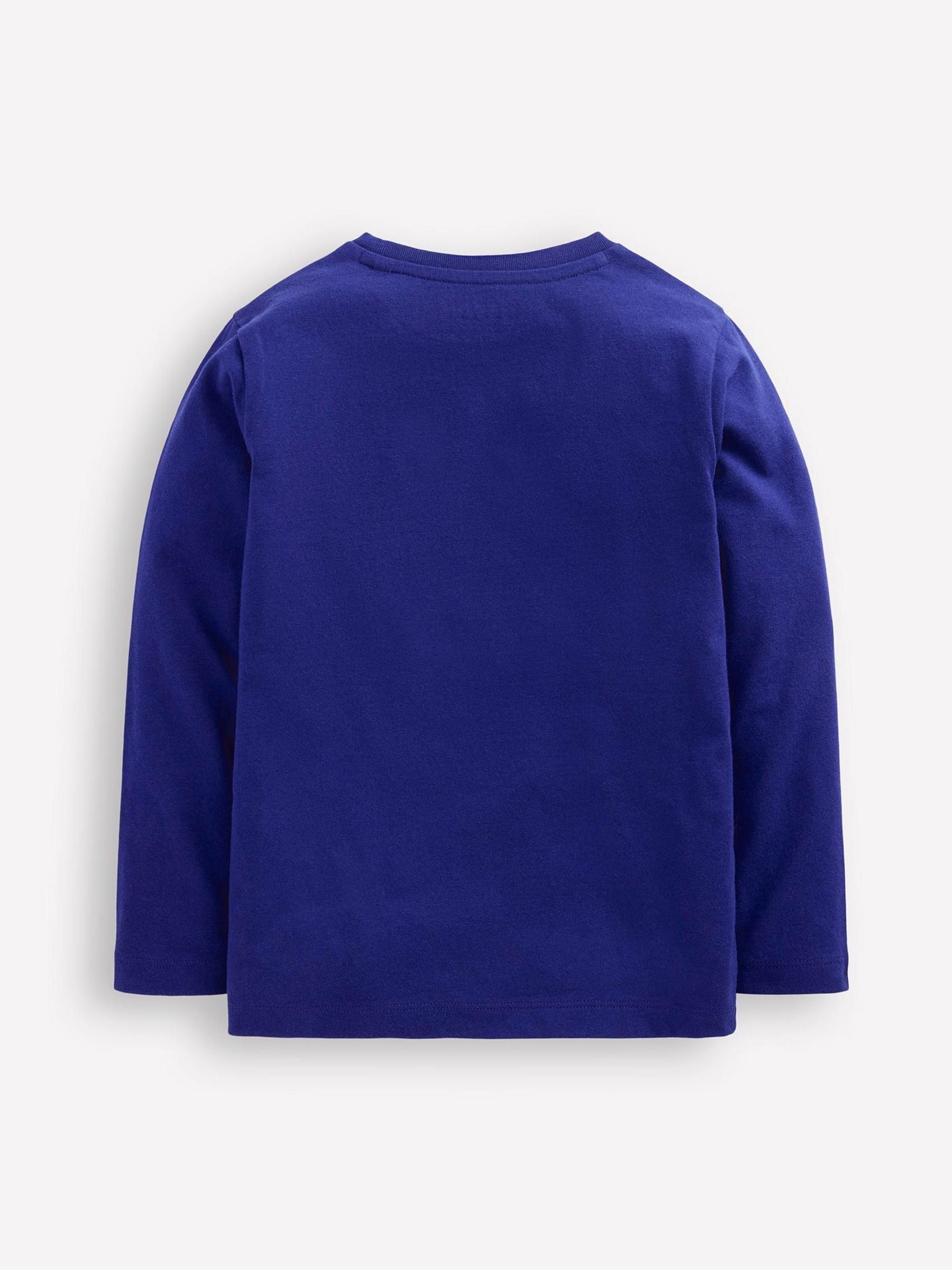 Buy Boden Blue 100% Cotton Fun Superstitch Grid T-shirt from