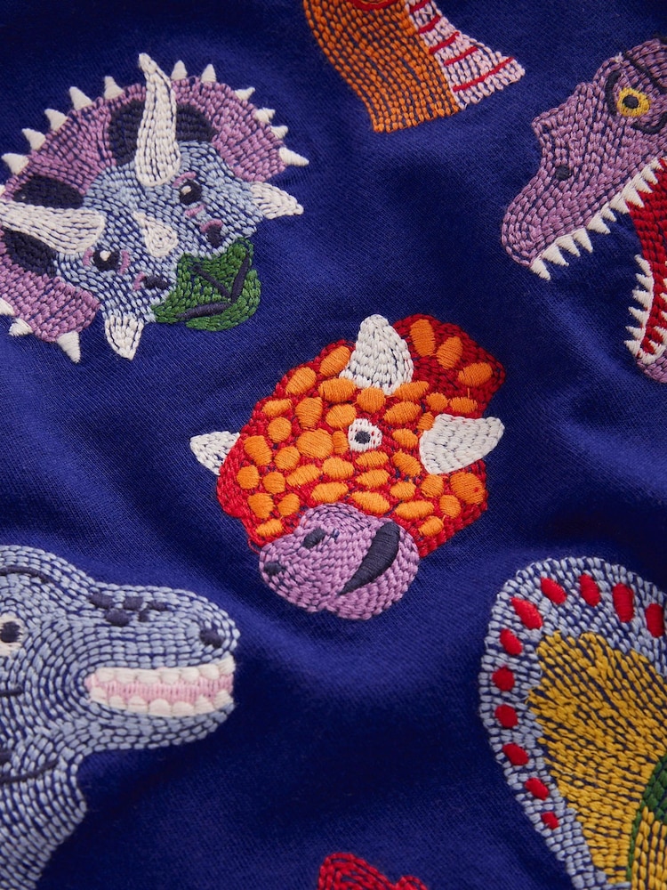 Boden Blue 100% Cotton Fun Superstitch Grid T-shirt - Image 6 of 6 Boden Blue 100% Cotton Fun Superstitch Grid T-shirt - Image 6 of 6