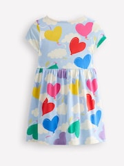 Boden Blue 100% Cotton Heart Pocket Fun Jersey Dress - Image 2 of 3