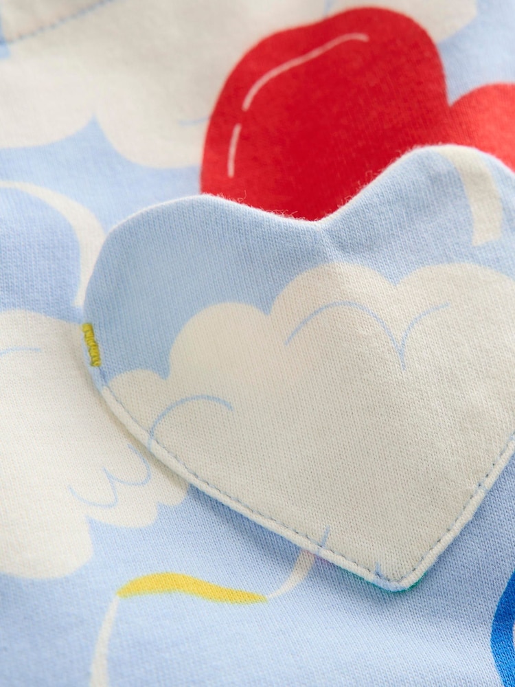Boden Blue 100% Cotton Heart Pocket Fun Jersey Dress - Image 3 of 3