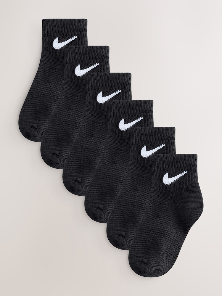 Nike Black Basic Ankle Socks 6 Pack - Image 1 of 7
