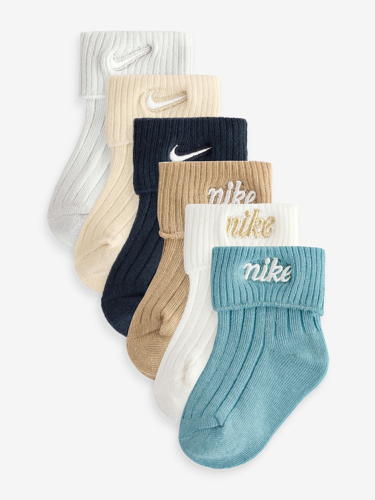 Nike Cream Infant Socks 6 Pack - Image 1 of 7