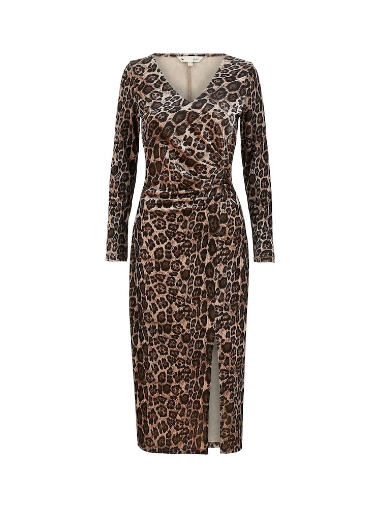 Yumi – figurbetontes Samt-Midikleid mit Leopardenmuster - Bild 5 von 5 Yumi – figurbetontes Samt-Midikleid mit Leopardenmuster - Bild 5 von 5