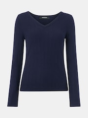 Whistles Diagonal Rib V-Neck Top - Imagen 5 de 5