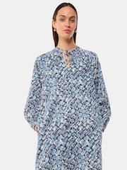 Whistles Blue Petite Feathered Wing Marnie Dress - Image 2 of 5