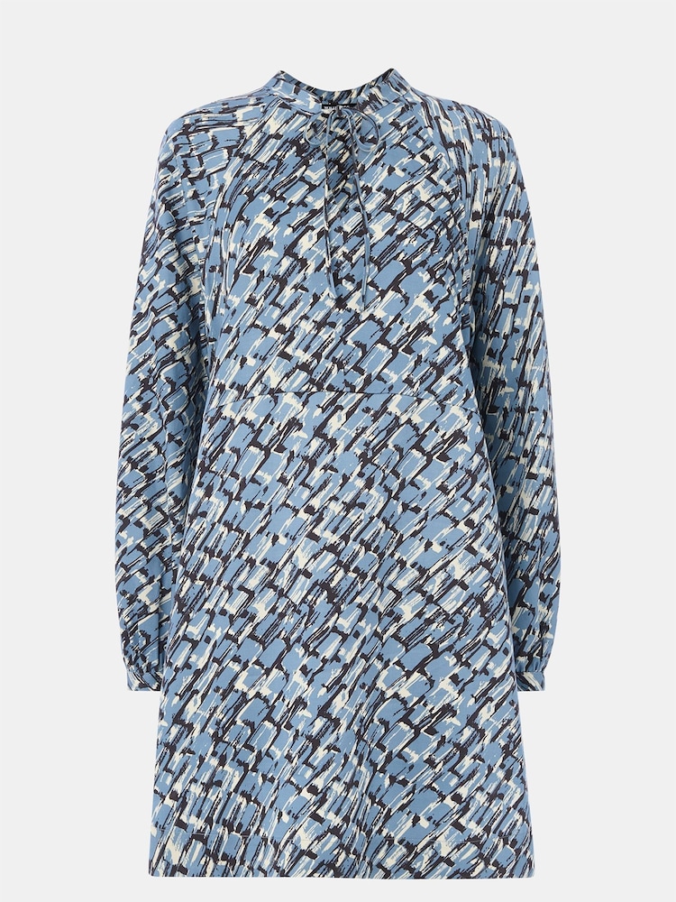 Whistles Blue Petite Feathered Wing Marnie Dress - Image 5 of 5