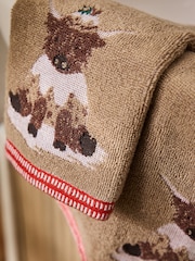 Christmas Hamish The Highland Cow Face Cloth - Bild 2 von 3