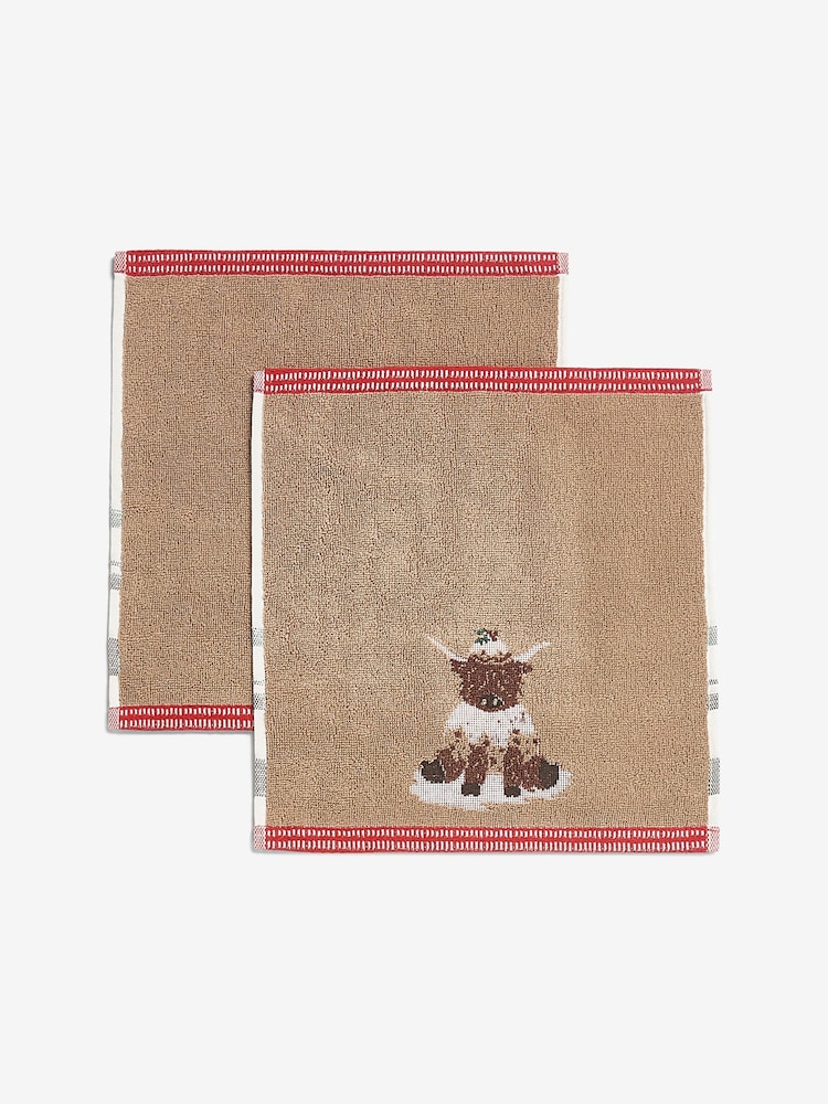 Christmas Hamish The Highland Cow Face Cloth - Bild 3 von 3