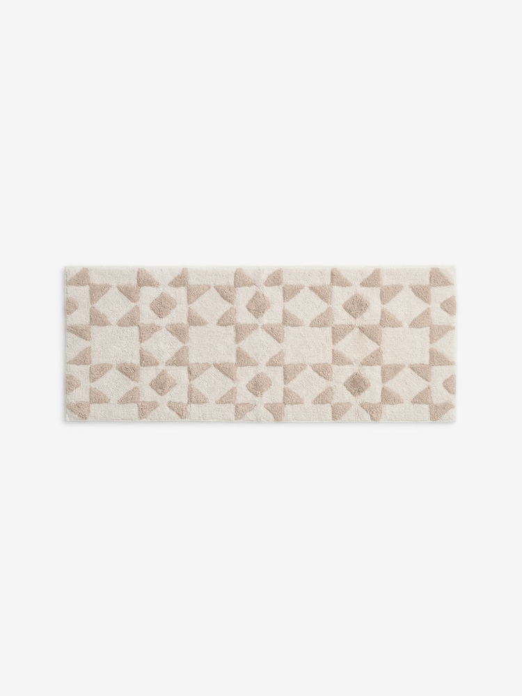 Natural Geo Runner Bath Mat - Image 4 of 4 Natural Geo Runner Bath Mat - Image 4 of 4