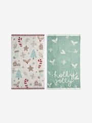 Set of 2 Multi Christmas Icons Hand Towels - Image 6 of 6