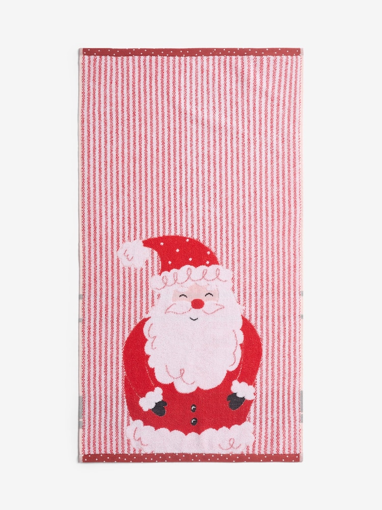 Red Santa Christmas Towel - Image 5 of 5 Red Santa Christmas Towel - Image 5 of 5
