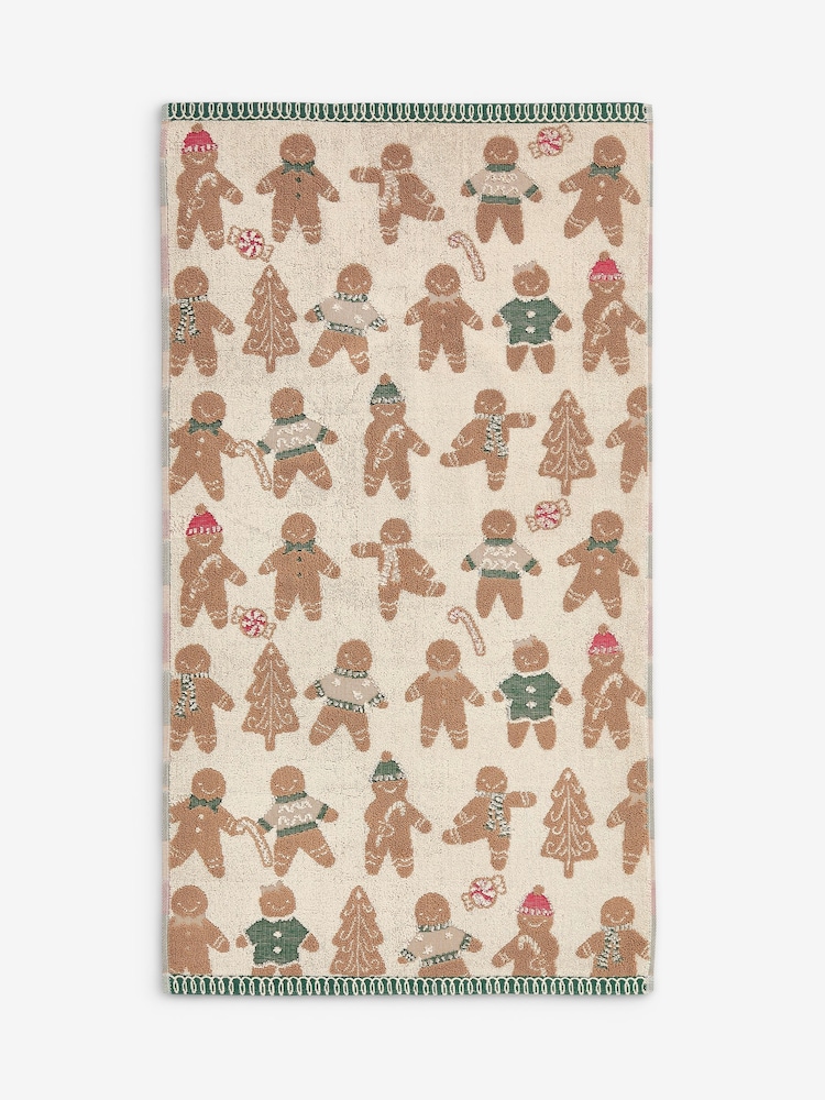 Natural Christmas Gingerbread Towels - Image 5 of 5