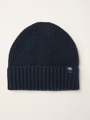FatFace Navy Waffle Beanie - Image 3 of 4