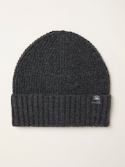 FatFace Charcoal Grey Waffle Beanie - Image 1 of 2