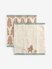 Grey Christmas Gingerbread Face Cloth - Image 3 of 3