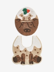 Brown Christmas Hamish The Highland Cow 100% Cotton Pedestal Set - Image 1 of 1