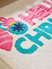 Natural Hello Christmas 100% Cotton Bath Mat - Image 2 of 3