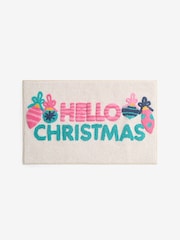 Natural Hello Christmas 100% Cotton Bath Mat - Image 3 of 3