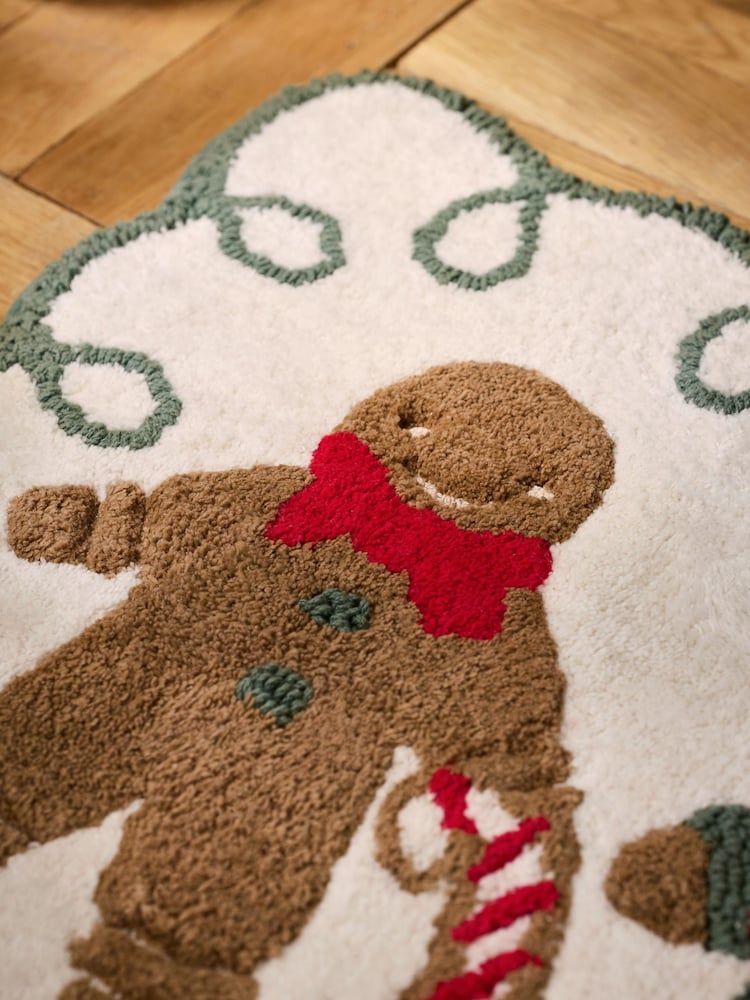 Christmas Gingerbread 100% Cotton Bath Mat - Bild 2 von 3