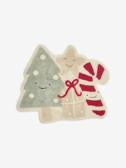Multi Christmas Icons 100% Cotton Bath Mat - Image 1 of 1
