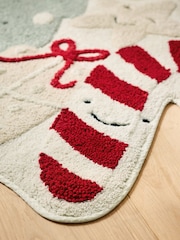 Multi Christmas Icons 100% Cotton Bath Mat - Image 2 of 3