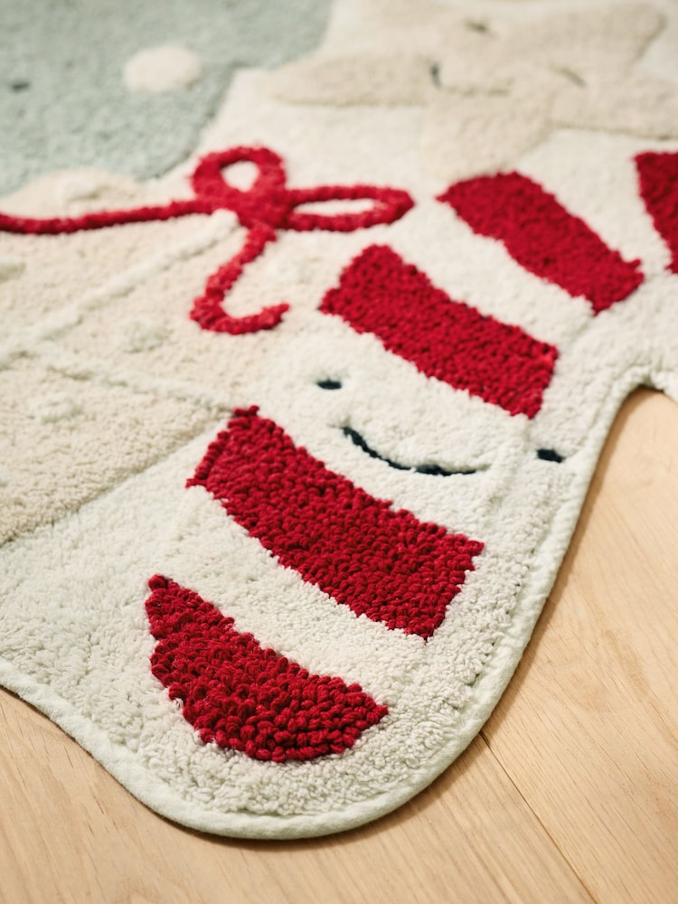 Multi Christmas Icons 100% Cotton Bath Mat - Image 2 of 3