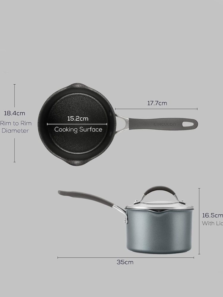 Circulon Grey Scratch Defense Extreme 16cm Saucepan - Image 6 of 6