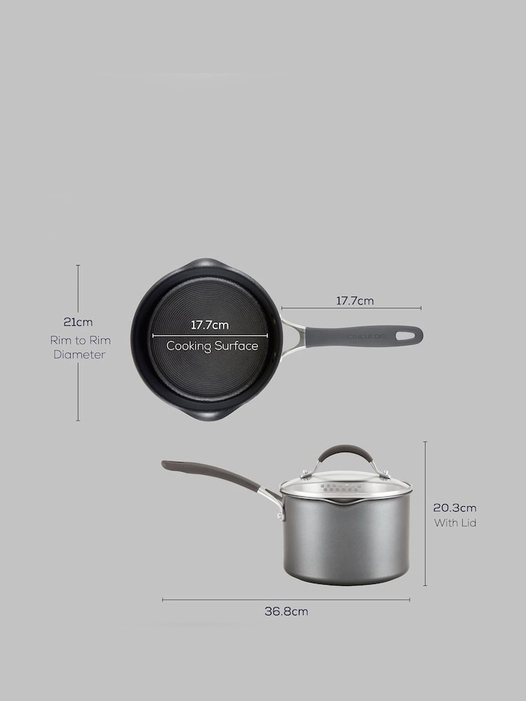 Circulon Grey Scratch Defense Extreme 18cm Saucepan - Image 6 of 6