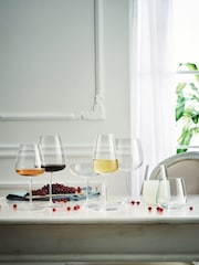 Luigi Bormioli Set of 6 Grey Talismano White Wine Glasses - Image 3 of 4