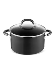 Circulon Grey Total Hard Anodised 24cm Stockpot With Glass Lid - Image 1 of 3