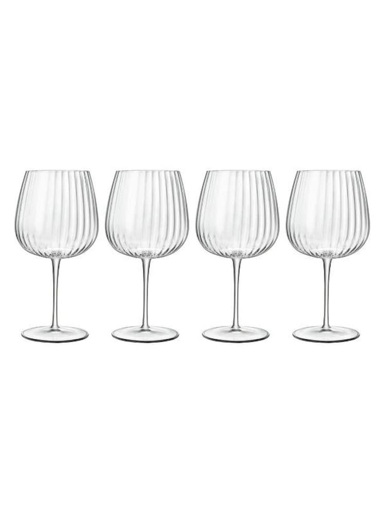 Luigi Bormioli Set of 4 Grey Optica Gin Glasses - Image 1 of 4