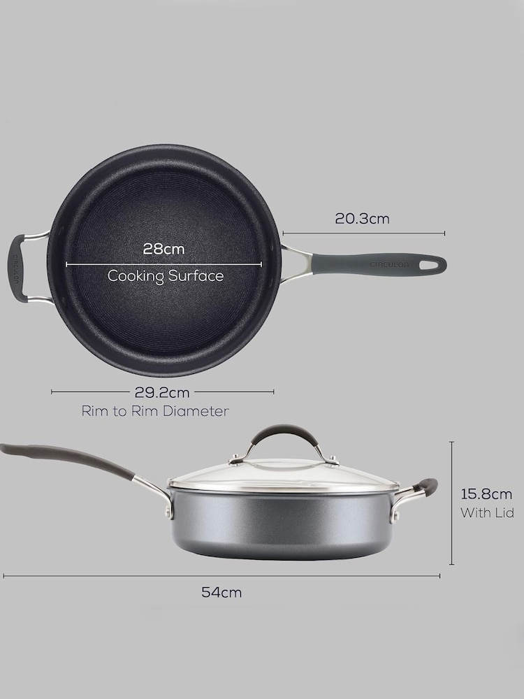 Circulon Grey Scratch Defense Extreme Non Stick 28cm Saute Pan - Image 5 of 5