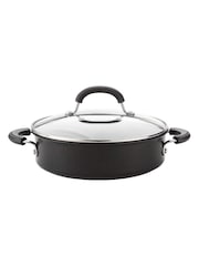 Circulon Grey Total Hard Anodised 24cm Casserole Pot With Glass Lid - Image 1 of 5