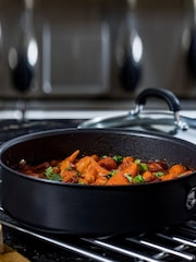 Circulon Grey Total Hard Anodised 24cm Casserole Pot With Glass Lid - Image 2 of 5