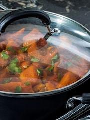 Circulon Grey Total Hard Anodised 24cm Casserole Pot With Glass Lid - Image 3 of 5
