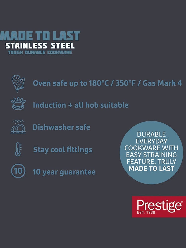 Prestige Grey Made To Last 21cm Frying Pan - Image 3 of 3