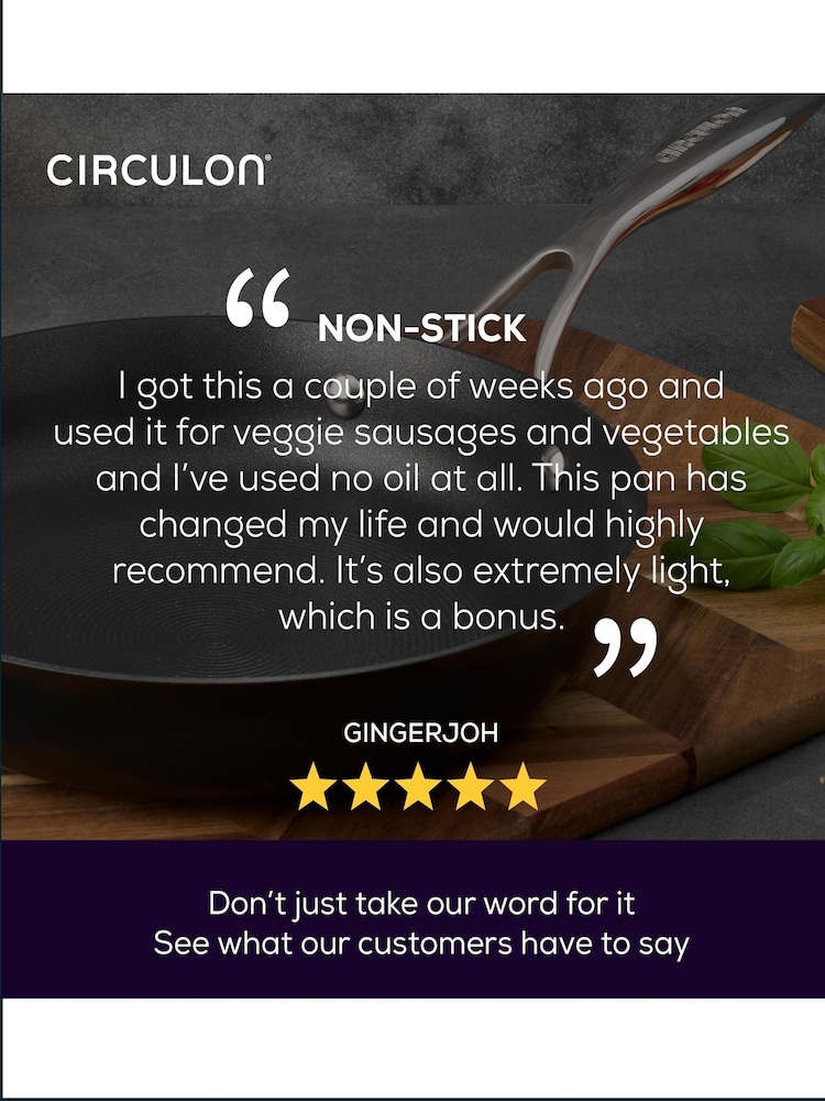 Circulon 3 Piece Black Style Hard Anodised Saucepan Set with Stainless Steel Lids - Image 9 of 9