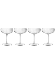 Luigi Bormioli Set of 4 Grey Optica Champagne Glasses - Image 1 of 7