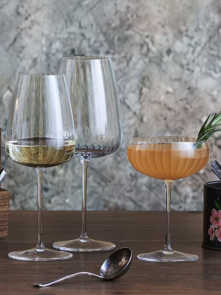 Luigi Bormioli Set of 4 Grey Optica Champagne Glasses - Image 2 of 7