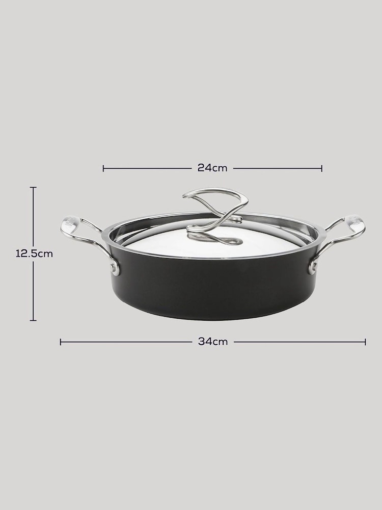 Circulon Black Style Hard Anodised 24cm Sauteuse With Lid - Image 4 of 4