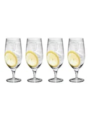 Luigi Bormioli Set of 4 Grey Michelangelo Masterpiece Beer Glasses - Image 3 of 4