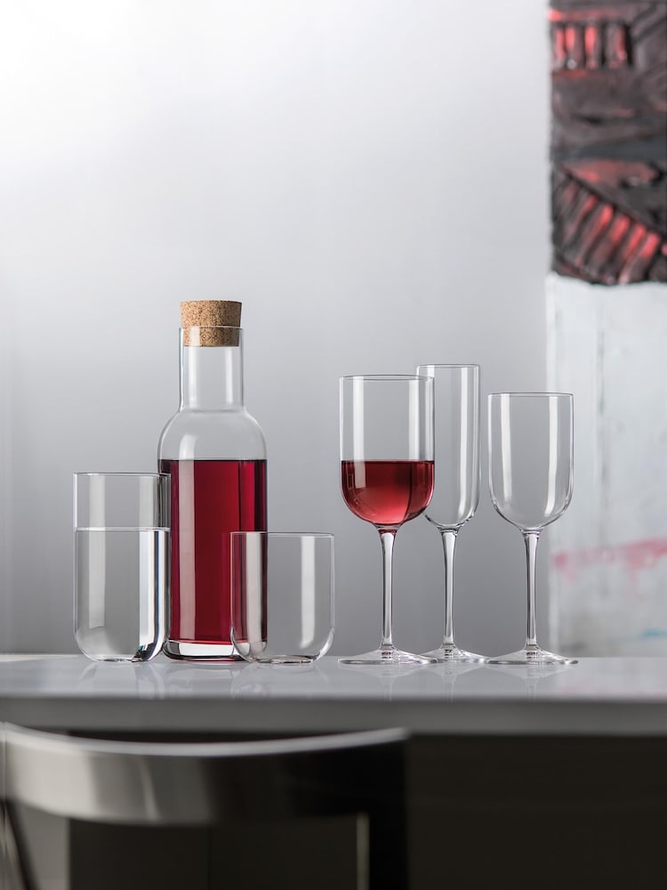 Luigi Bormioli Set of 6 Grey Sublime Red Wine Glasses - Image 1 of 4