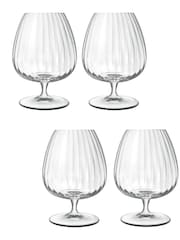 Luigi Bormioli Set of 6 Grey Optica Cognac Glasses - Image 1 of 8